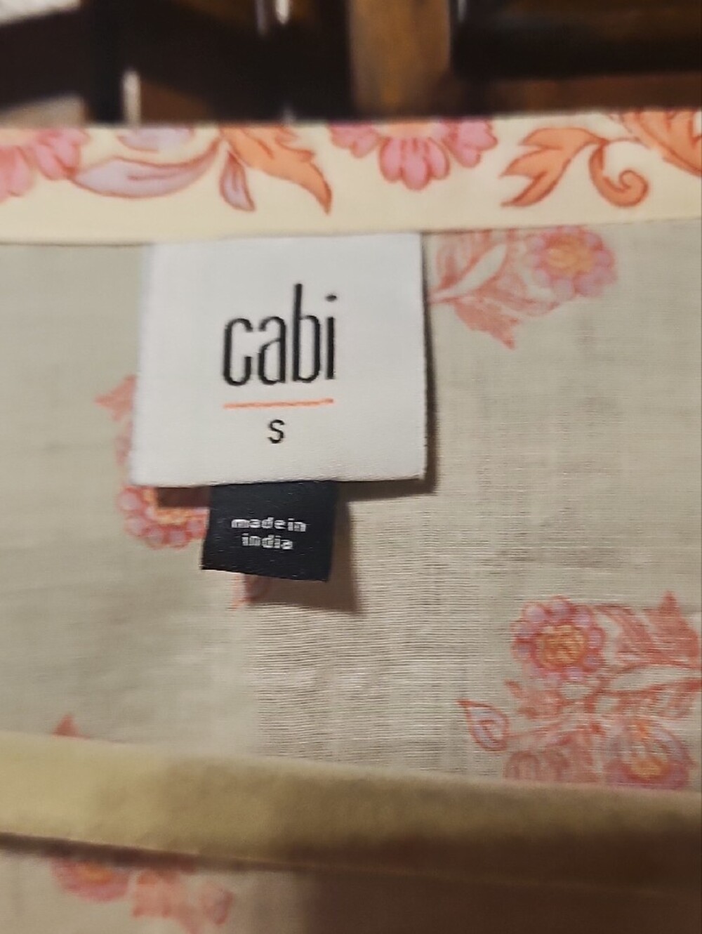 CAbi Pink Floral Pintuck Blouse - Picture 7 of 10